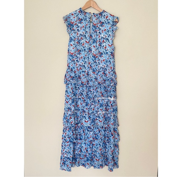 LITTLE MOON Blue Rarity Tiered Maxi Dress - Picture 3 of 13